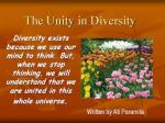 unity in diversity 2